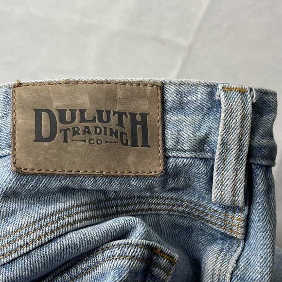 Duluth Trading Men’s Size 42 X 34” Straight Leg Light Wash Blue Jeans - Picture 4 of 12